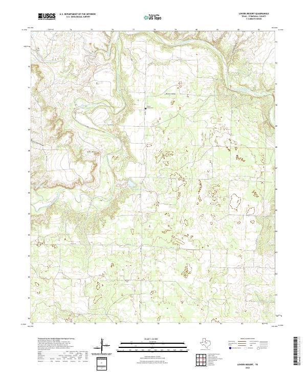 US Topo 7.5-minute map for Lovers Resort TX