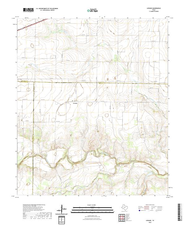 US Topo 7.5-minute map for Lowake TX