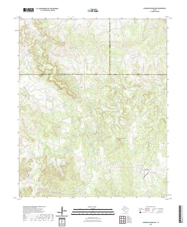 US Topo 7.5-minute map for Lowrance Mountain TX