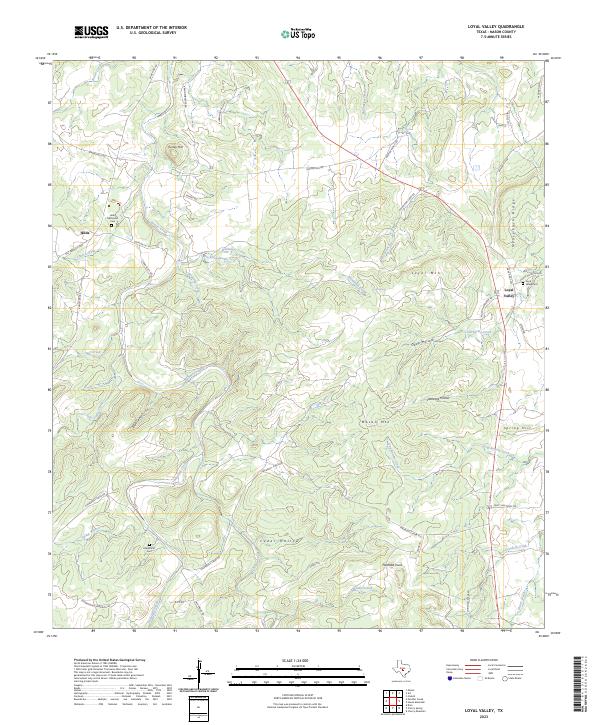 US Topo 7.5-minute map for Loyal Valley TX