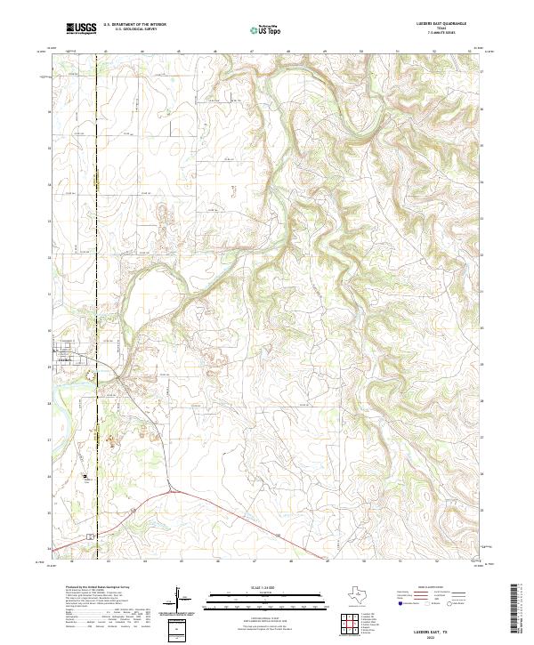 US Topo 7.5-minute map for Lueders East TX