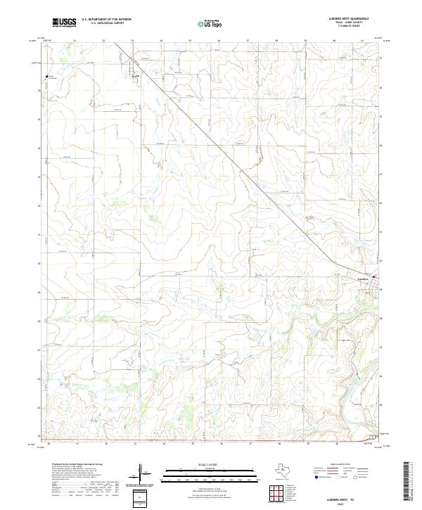 US Topo 7.5-minute map for Lueders West TX