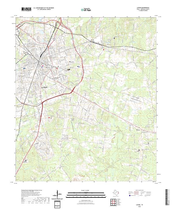 US Topo 7.5-minute map for Lufkin TX