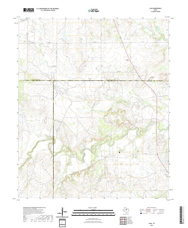 US Topo 7.5-minute map for Lusk TX