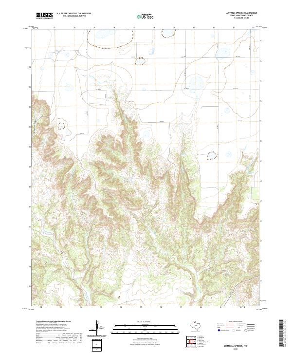US Topo 7.5-minute map for Luttrell Springs TX