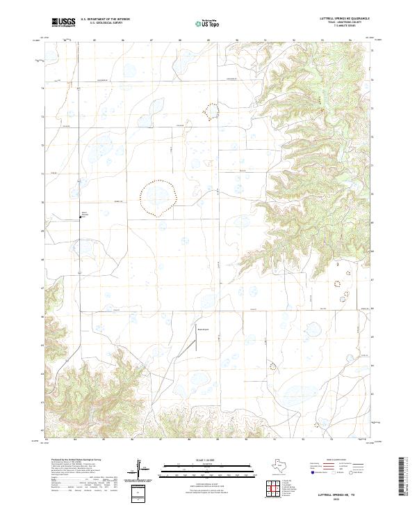 US Topo 7.5-minute map for Luttrell Springs NE TX