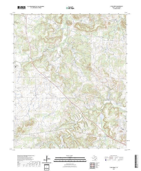 US Topo 7.5-minute map for Lynn Creek TX