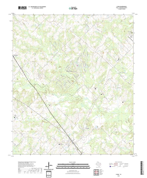US Topo 7.5-minute map for Lyons TX