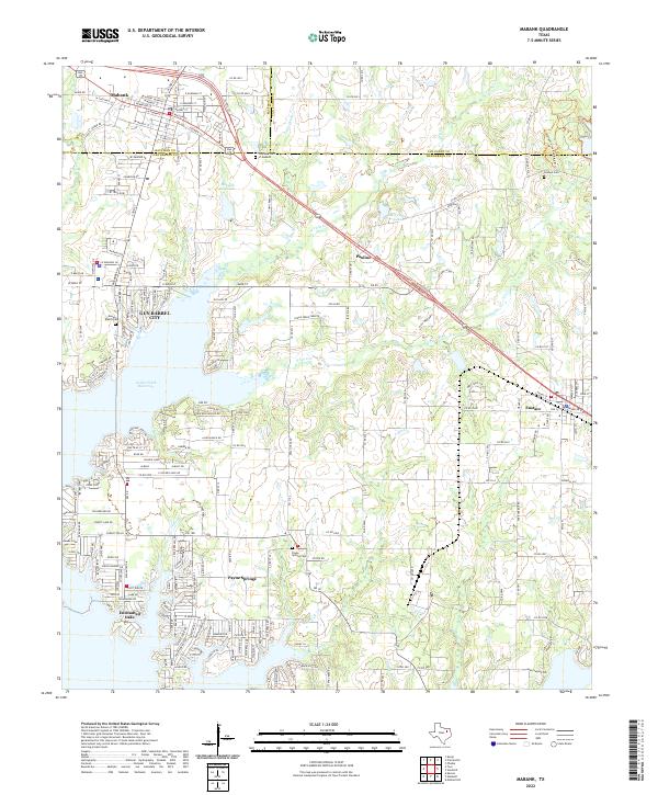 US Topo 7.5-minute map for Mabank TX