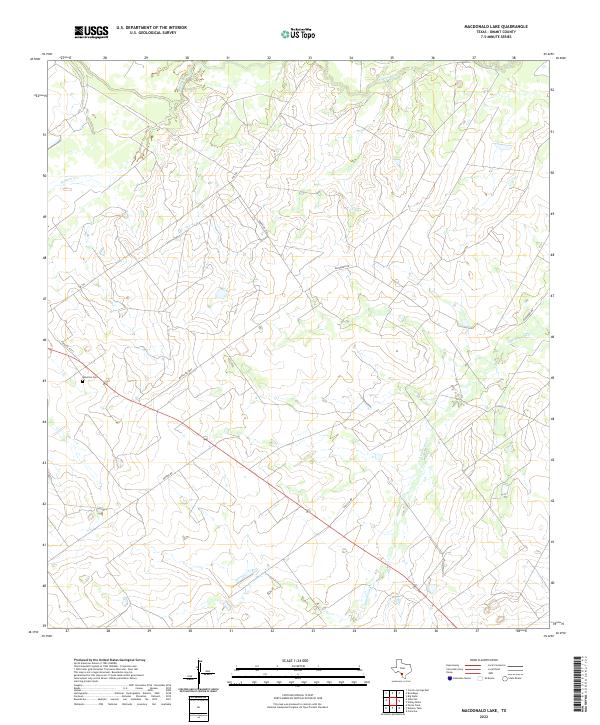 US Topo 7.5-minute map for MacDonald Lake TX
