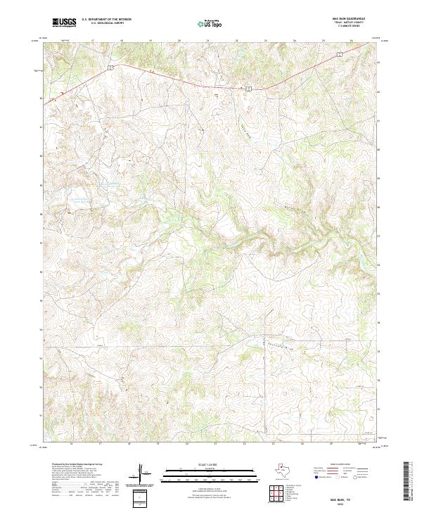 US Topo 7.5-minute map for Mac Bain TX