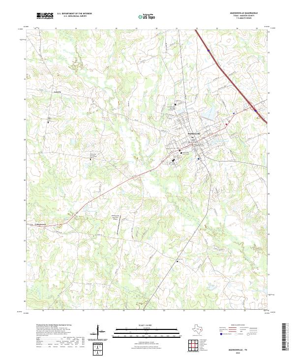 US Topo 7.5-minute map for Madisonville TX