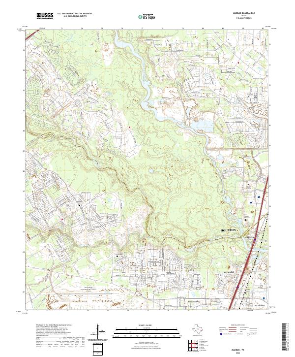 US Topo 7.5-minute map for Maedan TX