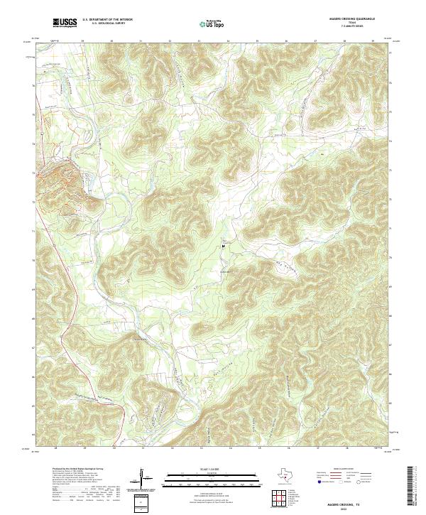 US Topo 7.5-minute map for Magers Crossing TX