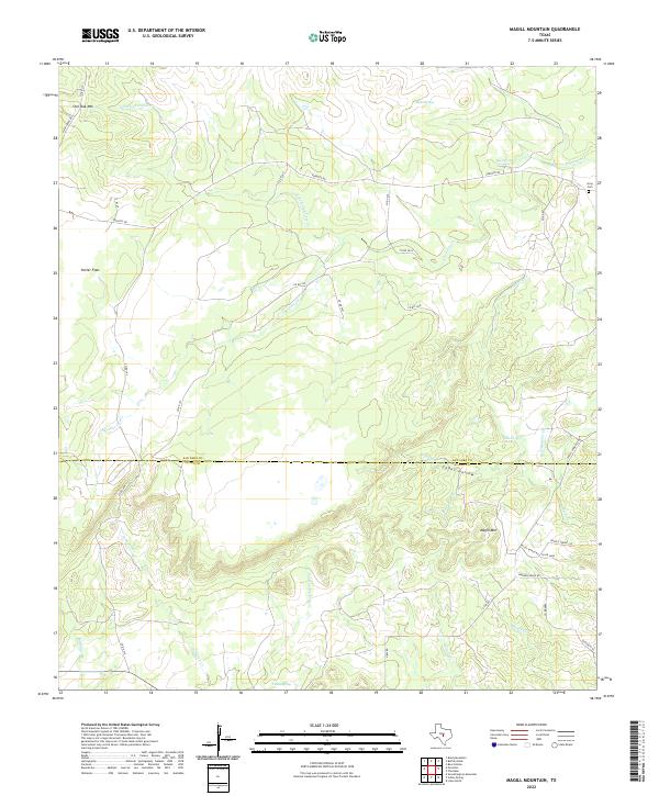US Topo 7.5-minute map for Magill Mountain TX