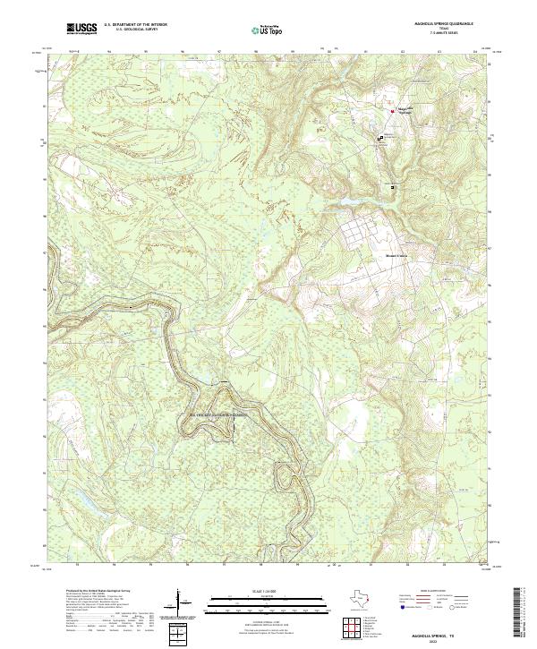 US Topo 7.5-minute map for Magnolia Springs TX