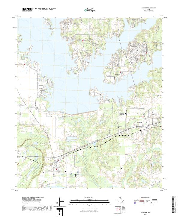 US Topo 7.5-minute map for Malakoff TX