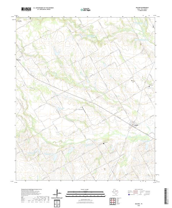 US Topo 7.5-minute map for Malone TX