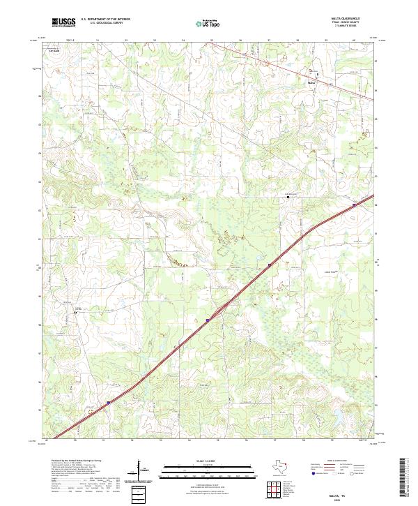 US Topo 7.5-minute map for Malta TX