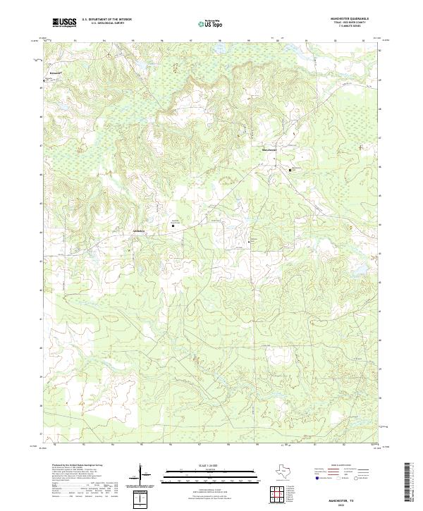 US Topo 7.5-minute map for Manchester TX