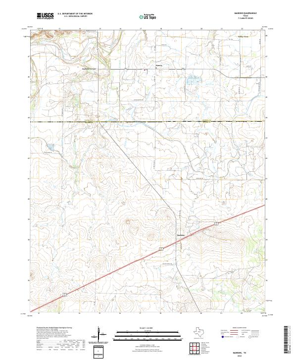US Topo 7.5-minute map for Mankins TX