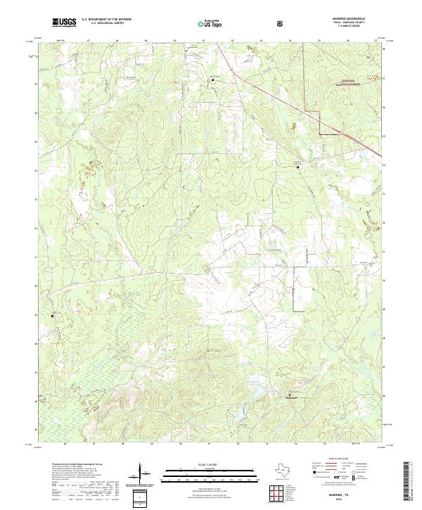 US Topo 7.5-minute map for Manning TX
