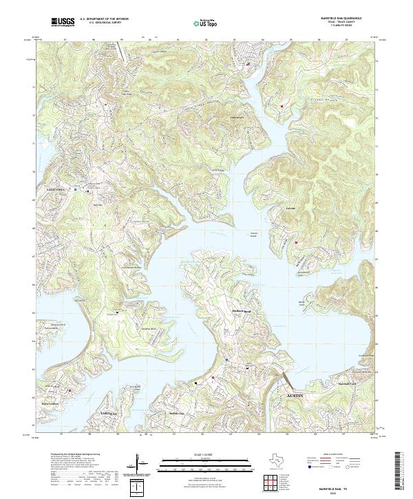US Topo 7.5-minute map for Mansfield Dam TX