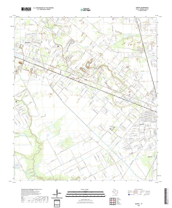 US Topo 7.5-minute map for Manvel TX
