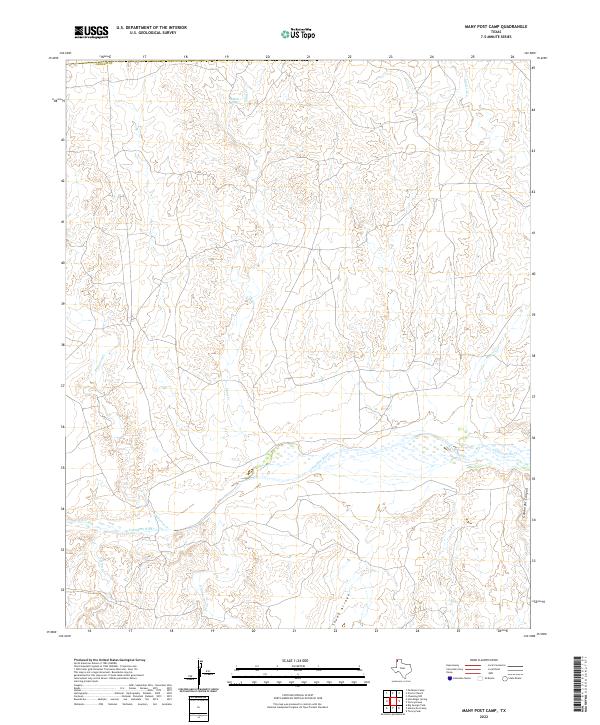 US Topo 7.5-minute map for Many Post Camp TX