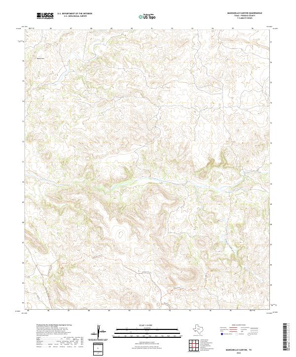 US Topo 7.5-minute map for Manzanillo Canyon TX
