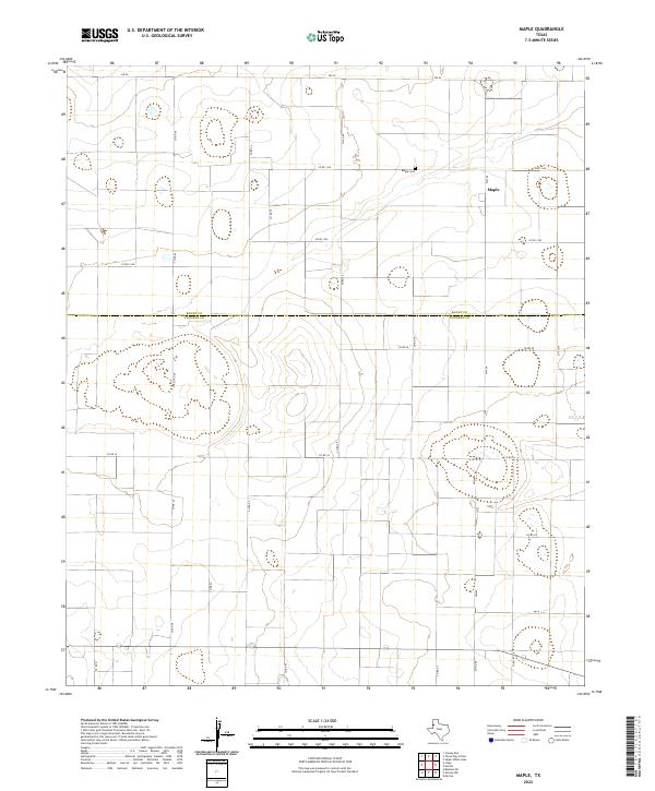US Topo 7.5-minute map for Maple TX