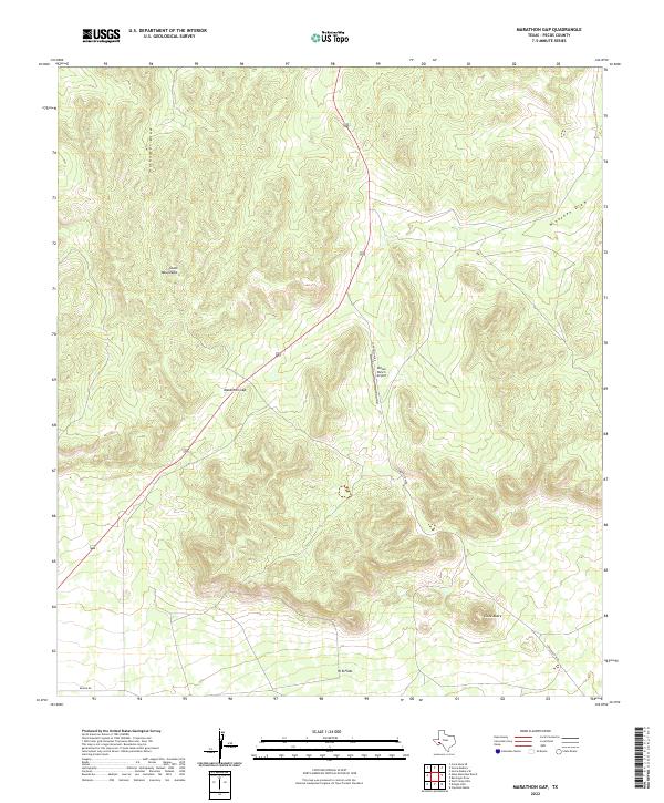 US Topo 7.5-minute map for Marathon Gap TX