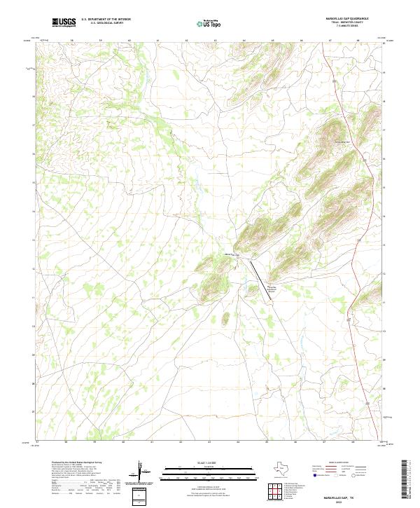 US Topo 7.5-minute map for Maravillas Gap TX