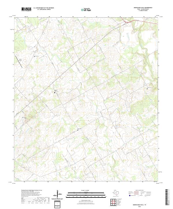 US Topo 7.5-minute map for Marcelinas Hills TX