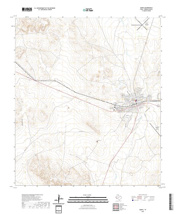 US Topo 7.5-minute map for Marfa TX