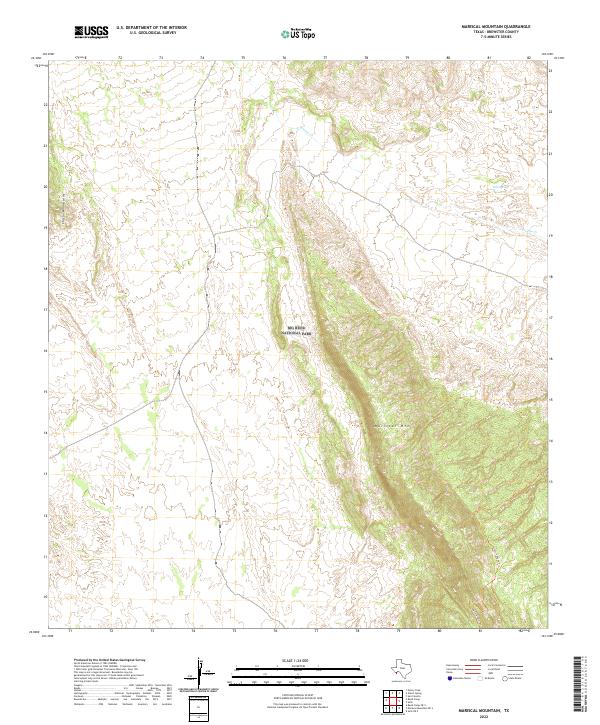 US Topo 7.5-minute map for Mariscal Mountain TX