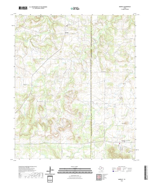 US Topo 7.5-minute map for Markley TX