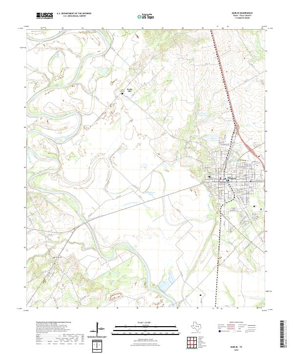US Topo 7.5-minute map for Marlin TX