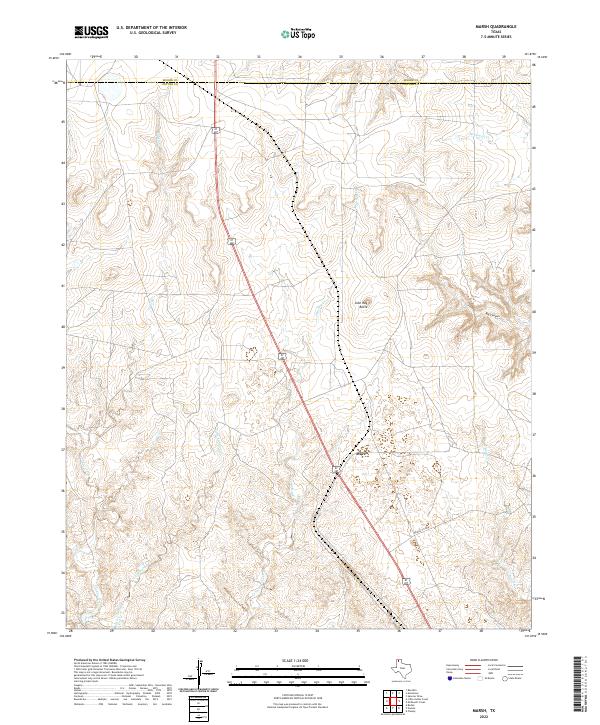 US Topo 7.5-minute map for Marsh TX
