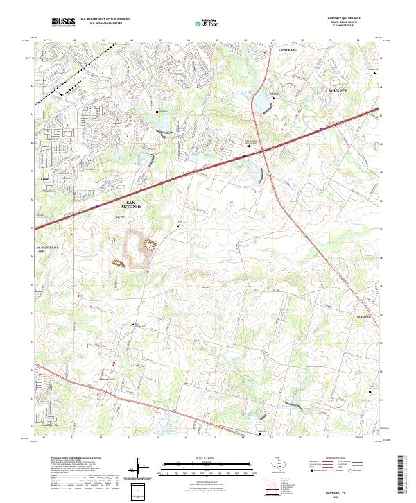 US Topo 7.5-minute map for Martinez TX