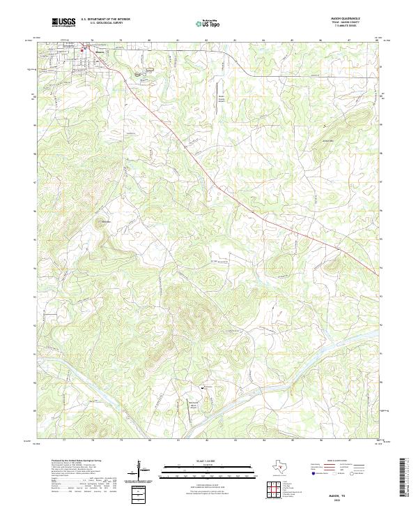 US Topo 7.5-minute map for Mason TX