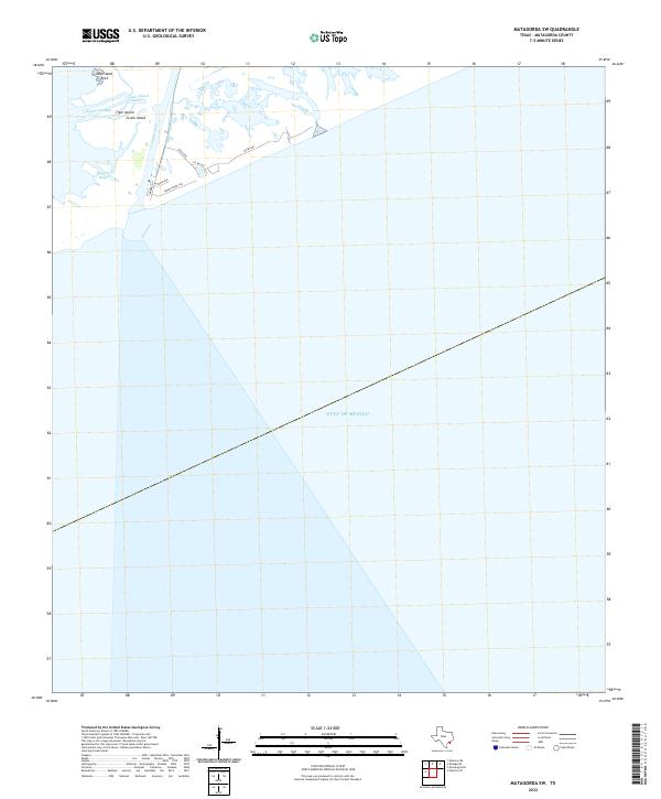 US Topo 7.5-minute map for Matagorda SW TX