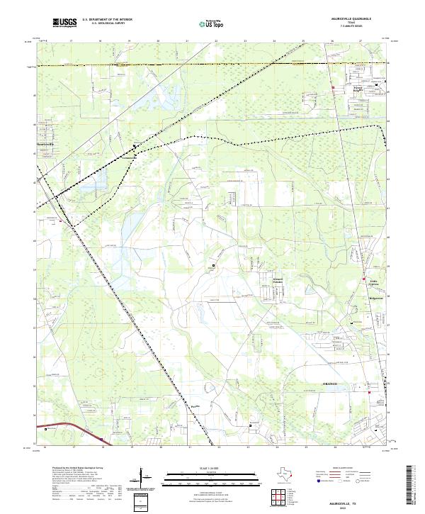 US Topo 7.5-minute map for Mauriceville TX