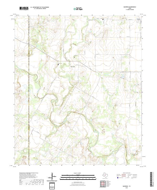 US Topo 7.5-minute map for Maverick TX