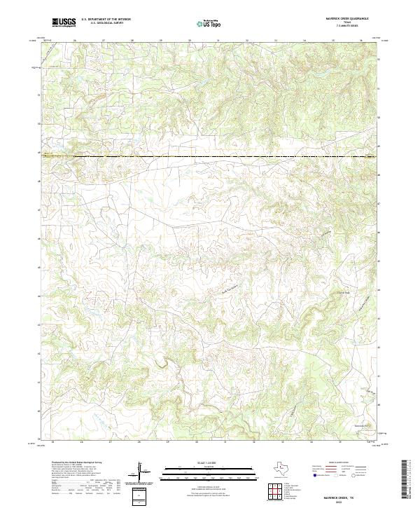 US Topo 7.5-minute map for Maverick Creek TX