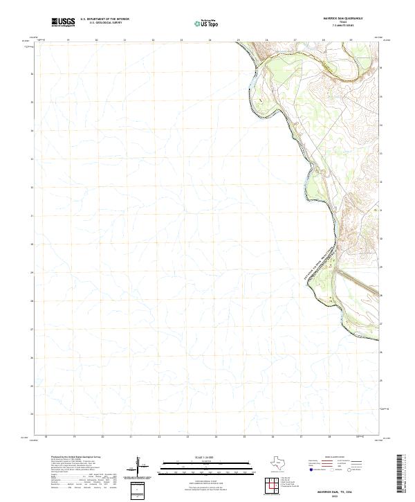 US Topo 7.5-minute map for Maverick Dam TXCOA