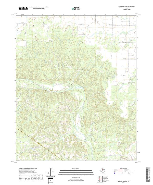 US Topo 7.5-minute map for Maybell Canyon TX