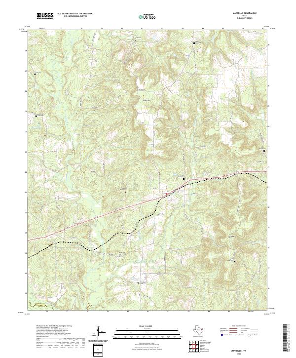 US Topo 7.5-minute map for Maydelle TX