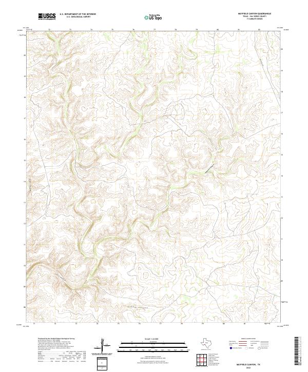 US Topo 7.5-minute map for Mayfield Canyon TX