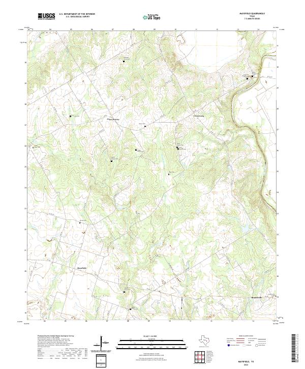 US Topo 7.5-minute map for Maysfield TX